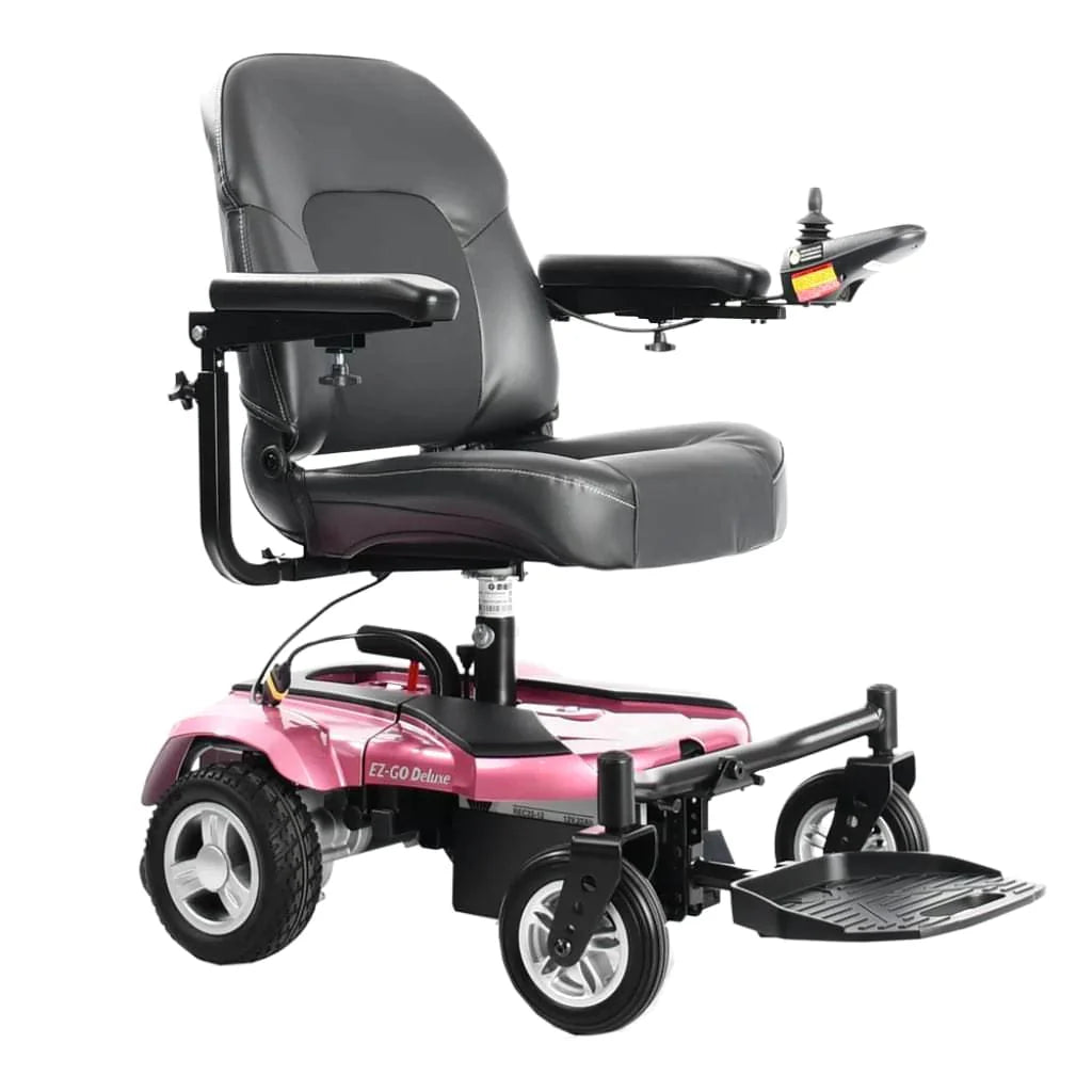 Merits EZ GO Electric Power Wheelchair P321 Wheelchairs Merits Health Pink
