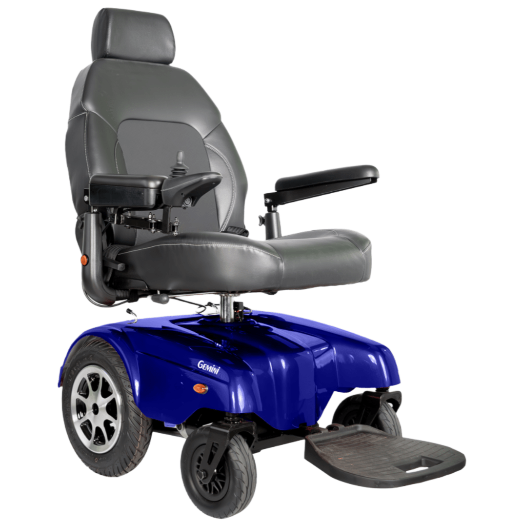 Merits Health Gemini Heavy Duty Electric Power Wheelchair P301 Wheelchairs Merits Health Blue Standard