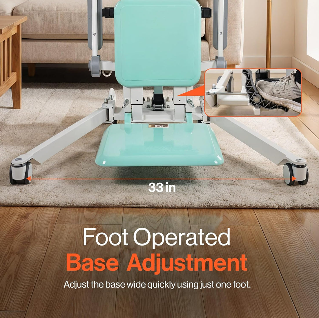 SuperHandy Transfer Floor Lift for Elderly, 500 lb Capacity Sit-to-Stand & Floor-to-Chair Lift