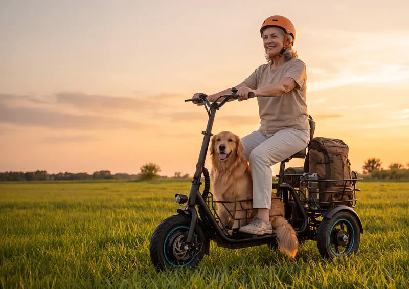 Gyroor   C5   Electric   Trike   –   1000W   Peak,   30-Mile   Range   &   Dual   Baskets