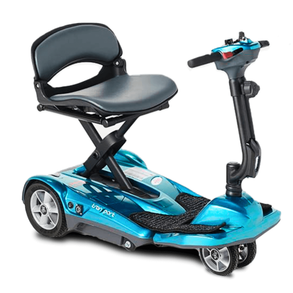 Blue Transport AF Plus Auto Folding Mobility Scooter Side View