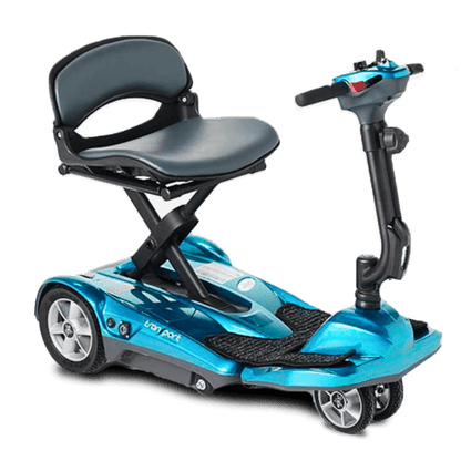 Blue Transport AF Plus Auto Folding Mobility Scooter Side View