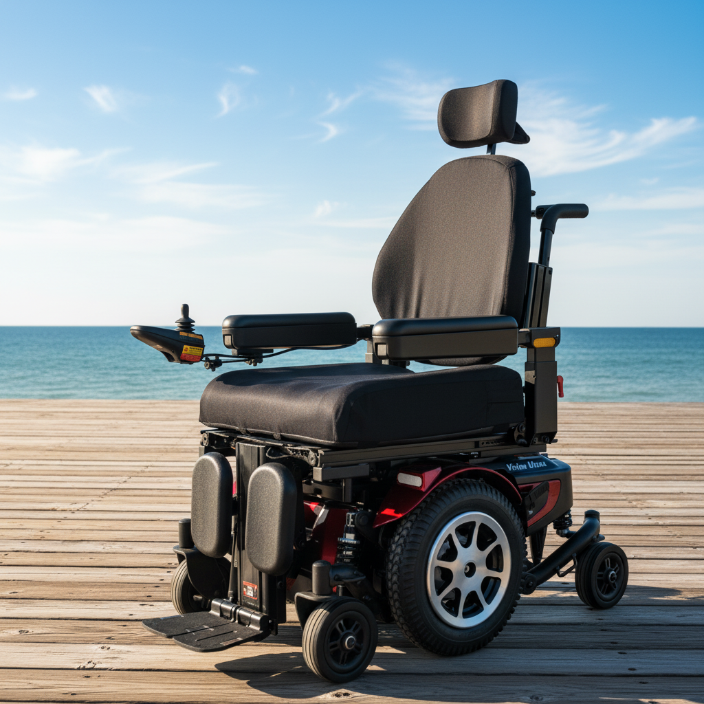 Merits Health Vision Ultra Power Tilt Electric Wheelchair P325 Wheelchairs Merits Health Red