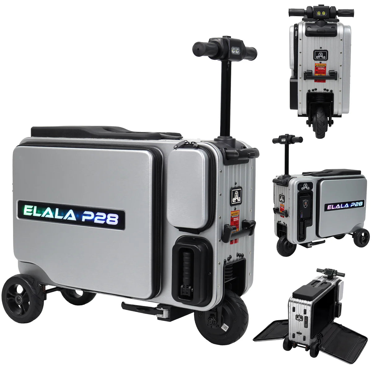 Elala P28 - The Rideable Checked Suitcase Built for Two
