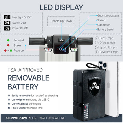 Elala P28 - The Rideable Checked Suitcase Built for Two