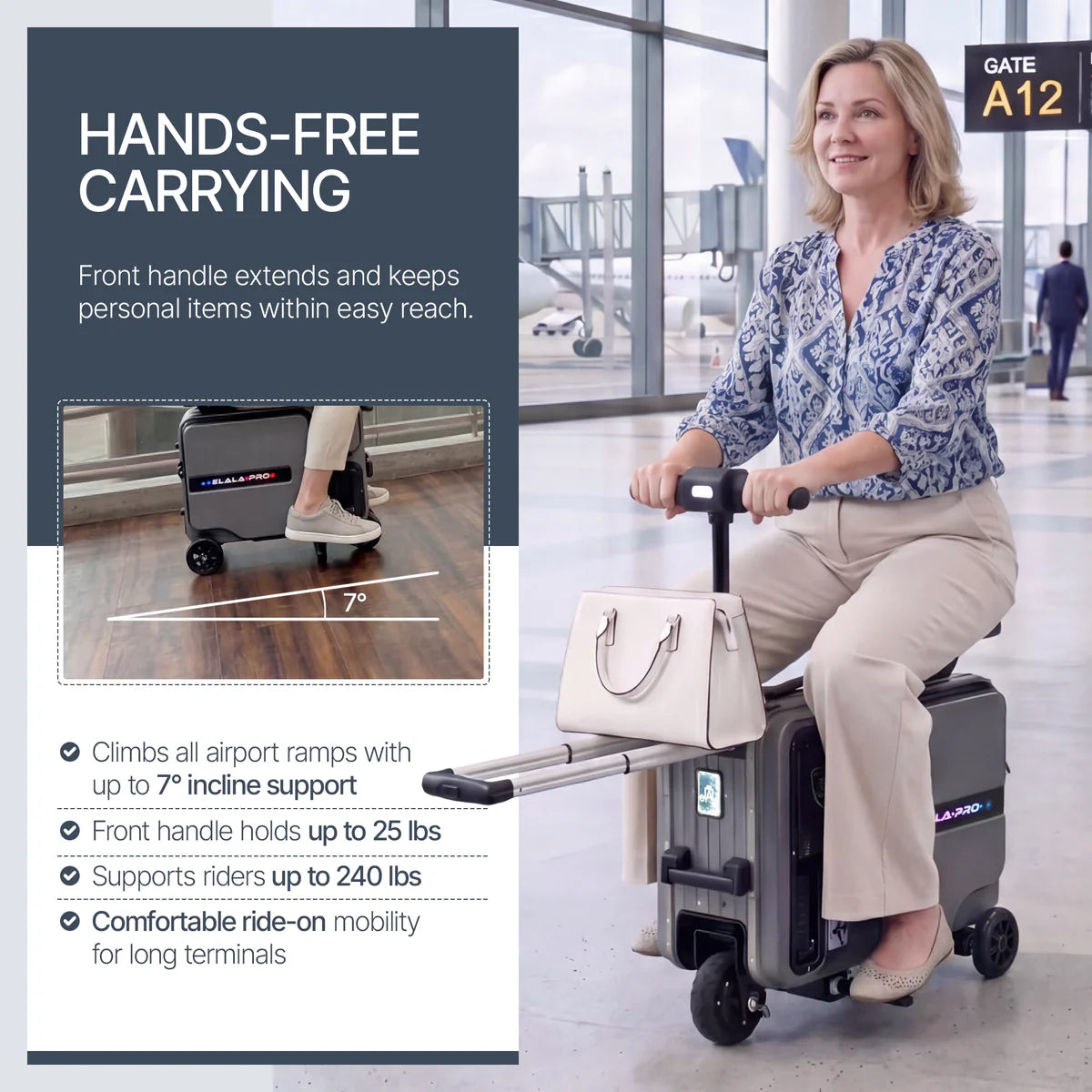 Elala Pro - The Dual Suspension Rideable Carry-On