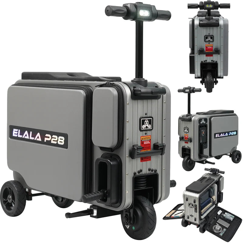 Elala P28 - The Rideable Checked Suitcase Built for Two