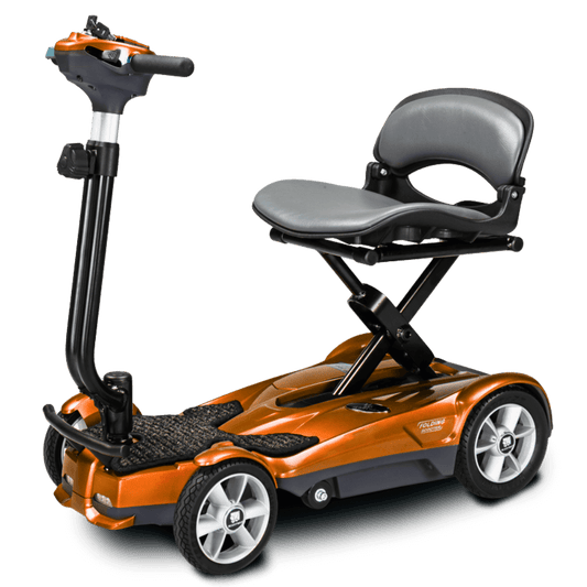 Jupiter Gold EV Rider Auto Fold Transport 4AF Mobility Scooter - Open Box Angled View