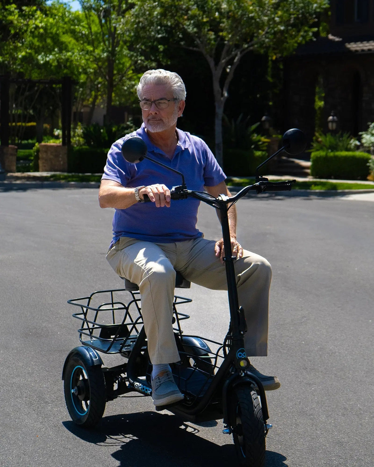 Gyroor   C5   Electric   Trike   –   1000W   Peak,   30-Mile   Range   &   Dual   Baskets