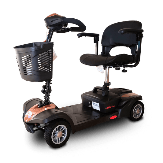 Rose Gold MiniRider Lite Portable Mobility Scooter Side View