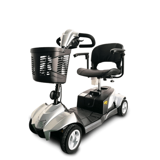 Silver EV Rider CityCruzer Mobility Scooter Side View