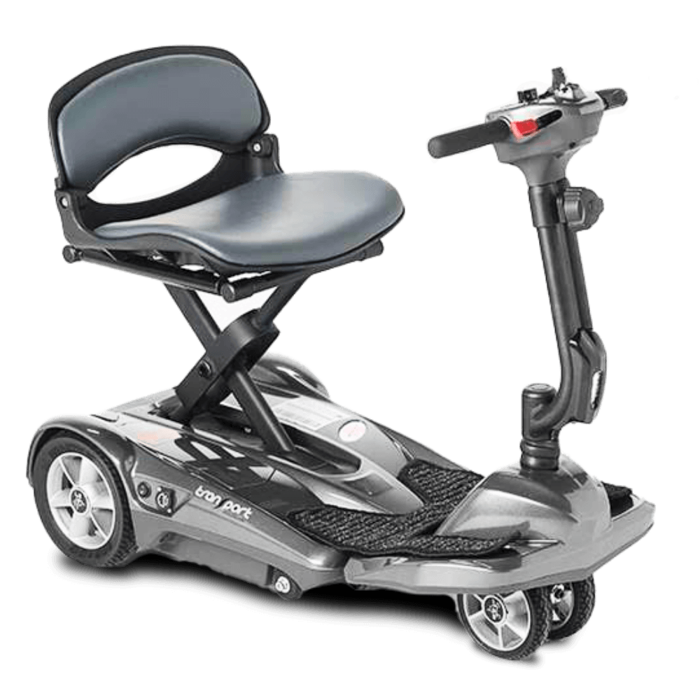 Silver Transport AF Plus Auto Folding Mobility Scooter Side View