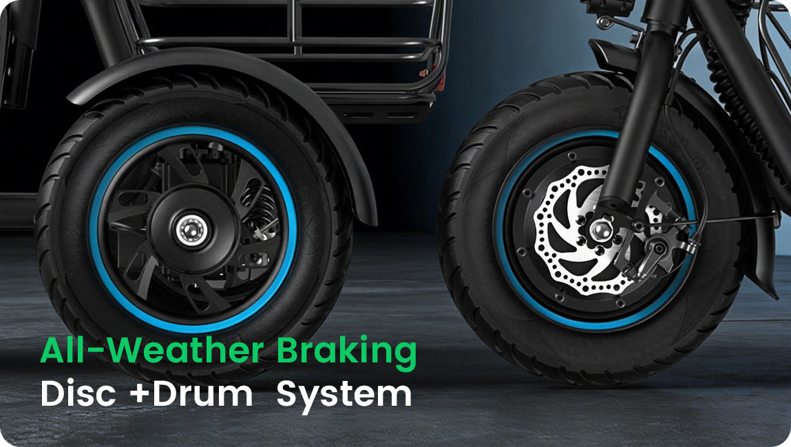Gyroor   C5   Electric   Trike   –   1000W   Peak,   30-Mile   Range   &   Dual   Baskets