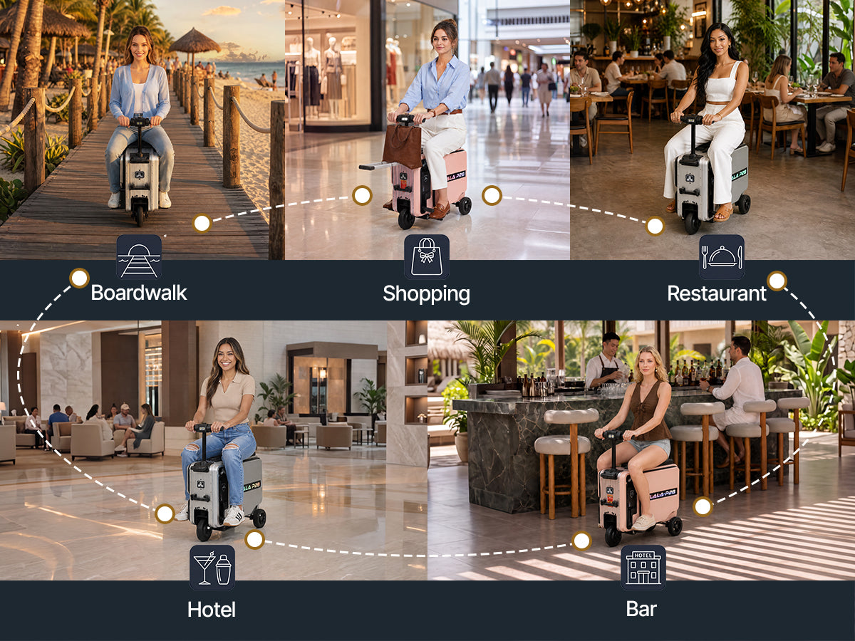 Elala P28 - The Rideable Checked Suitcase Built for Two