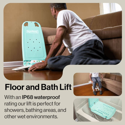 GoRise LT Portable Floor Lift - Lightweight (19lbs), Lift up to 330 Lbs, IP68 Waterproof