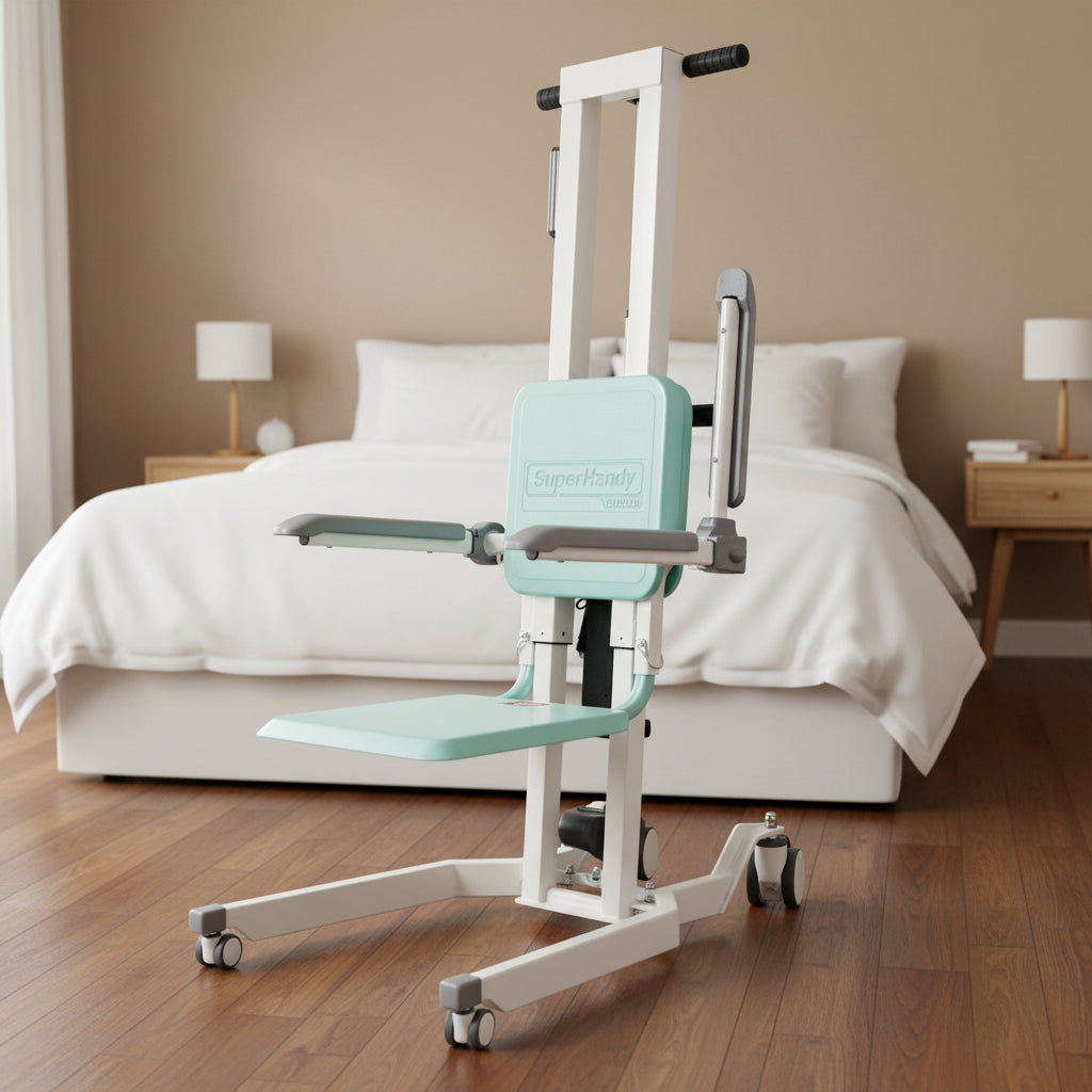 GoRise TX Patient Transfer Lift 500 lb Capacity, Portable Floor-to-Stand with Ergonomic Support