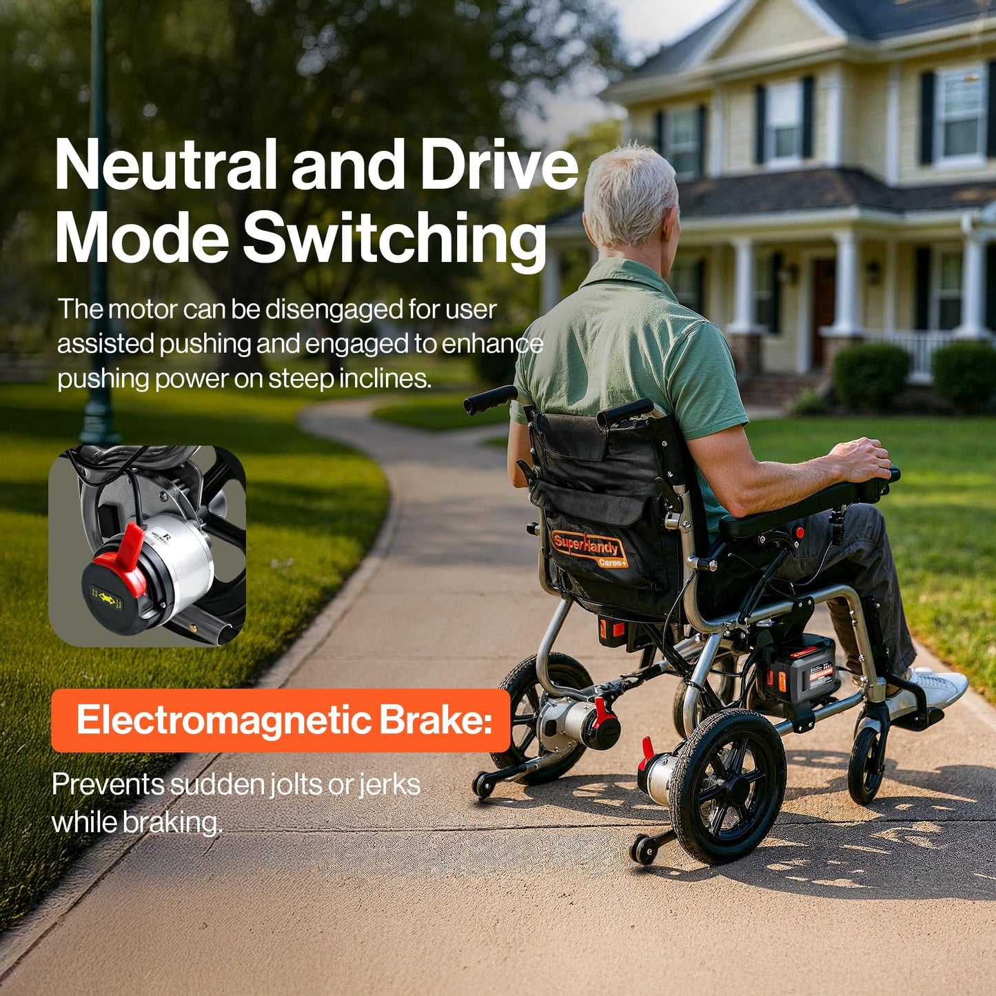 SuperHandy GoRide 2 Plus Electric Wheelchairs – Lightweight, Foldable Power Chairs - 300 Lb Max