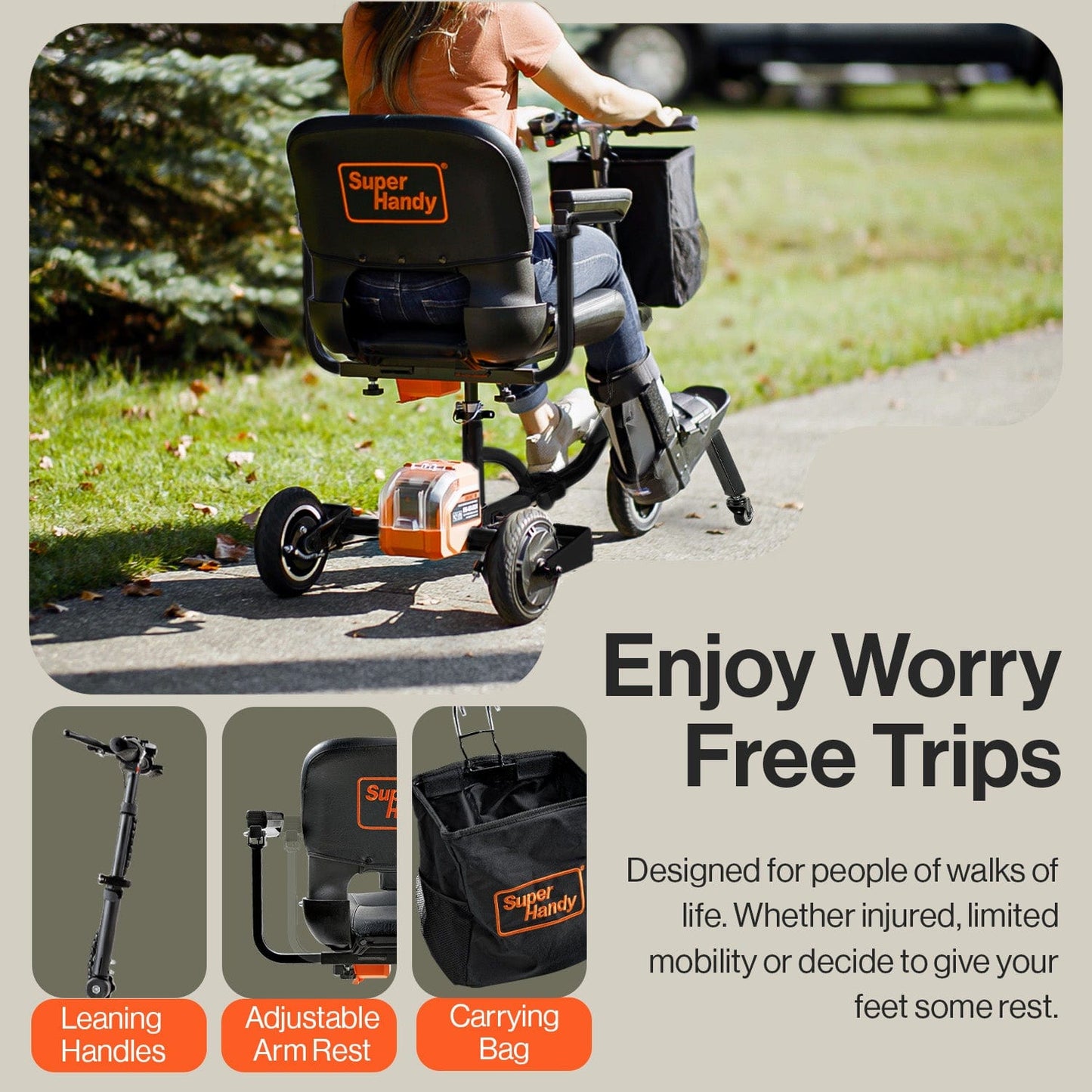 Passport Plus Mobility Scooter - 48V 2Ah Battery, 330Lb Max Weight