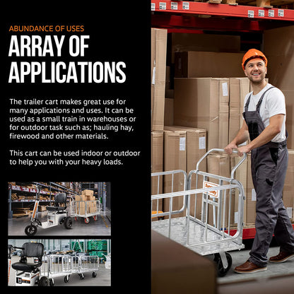 Platform Cart - 1200Lb Capacity, Connects Directly to Utility Tugger