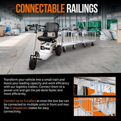 Platform Cart - 1200Lb Capacity, Connects Directly to Utility Tugger