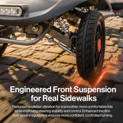 SuperHandy Passport Flex 4 Wheel Power Mobility Scooter – Quick-Disassembly Aluminum Frame, Foldable & Compact, 48V Li-Ion Battery