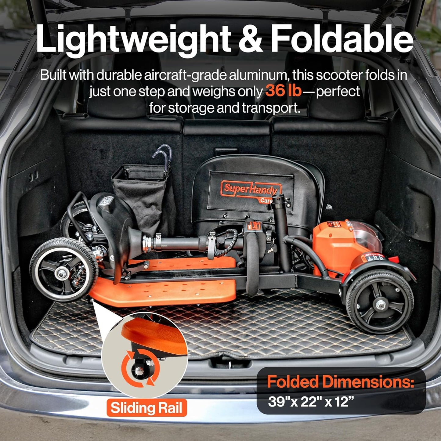 Passport Prime Mobility Scooter - Foldable, 48V Li-Ion Battery, Supports up to 330 lb