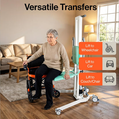 SuperHandy Transfer Floor Lift for Elderly, 500 lb Capacity Sit-to-Stand & Floor-to-Chair Lift