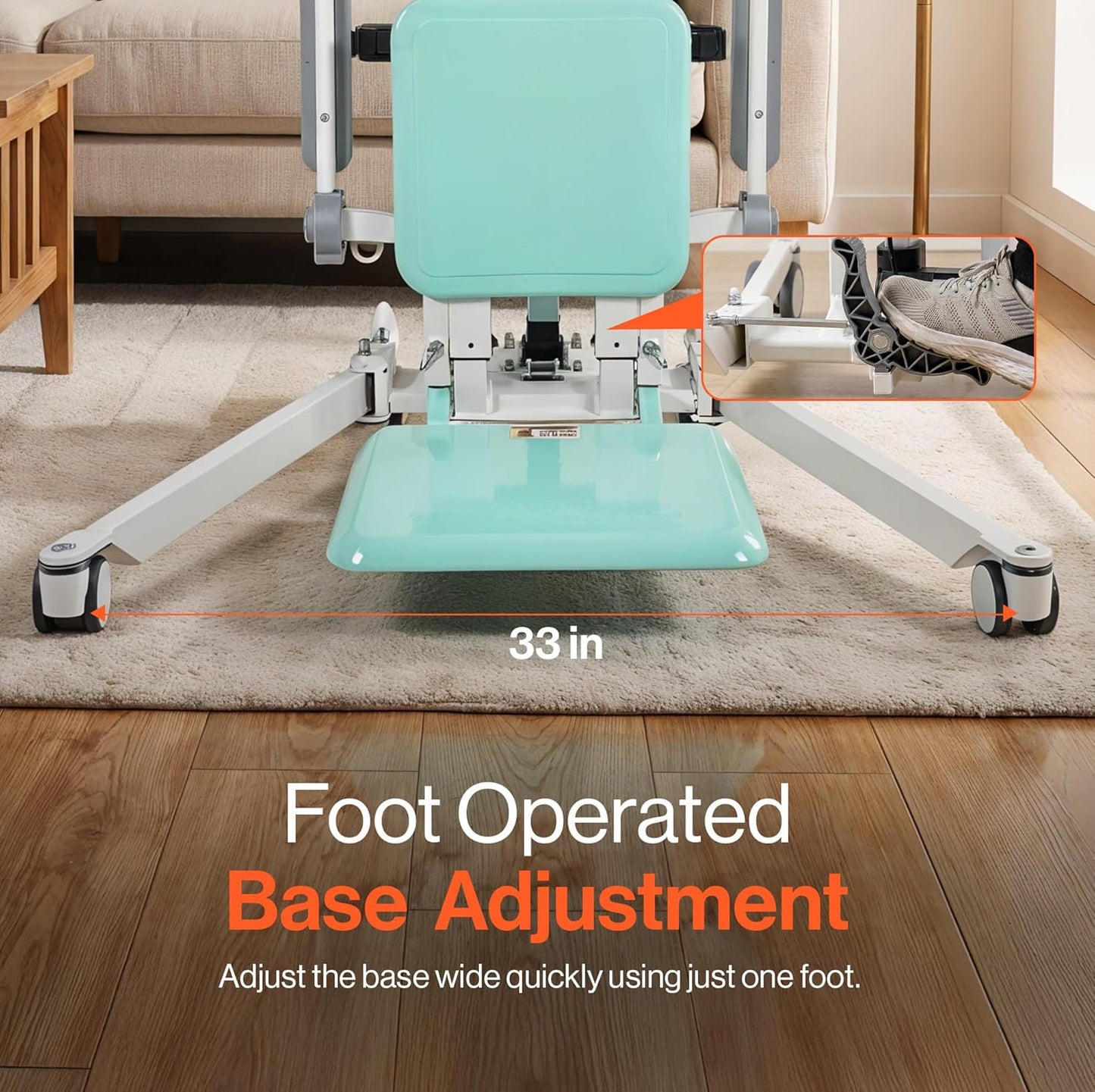 SuperHandy Transfer Floor Lift for Elderly, 500 lb Capacity Sit-to-Stand & Floor-to-Chair Lift